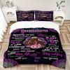3pcs Granddaughter Inspirational Quotes Duvet Cover Set - Machine Washable, Includes 1 Cover and 2 Pillowcases, No Core Included Yy251013070