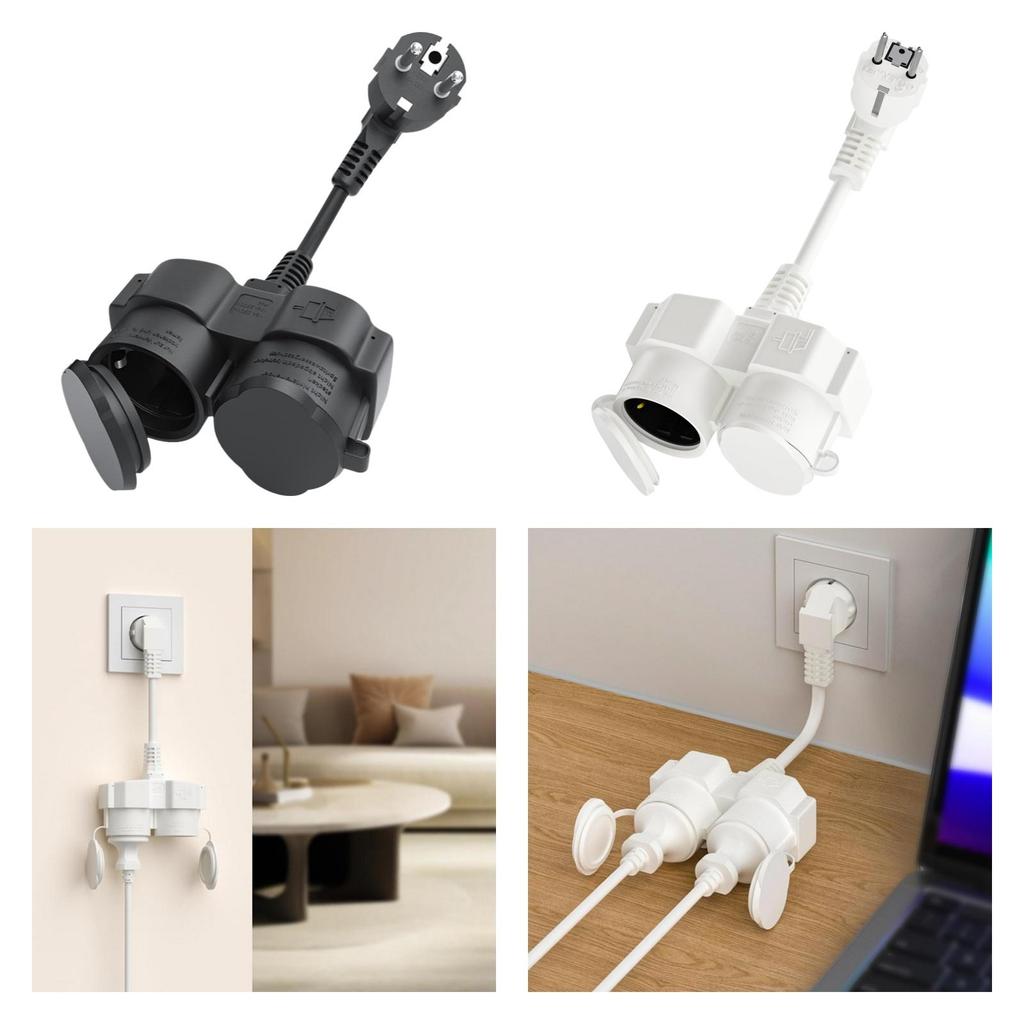 EU Europe Schutzkontakt Male To Female Extension Cable Professional Outdoor Outlet Power Cord Splitter 16A 250V IP44 Waterproof
