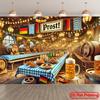 2D Plane, Polyester Photography Background Flag for the German Beer Festival, Festival Party Background Tapestry