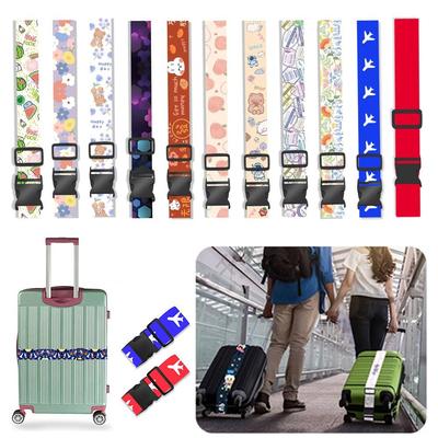 Polyester Fibre Luggage Buckle Strap Adjustable Anti-theft Baggage Tie Down Belt Anti-lost Elastic Suitcase Belts Travel Props