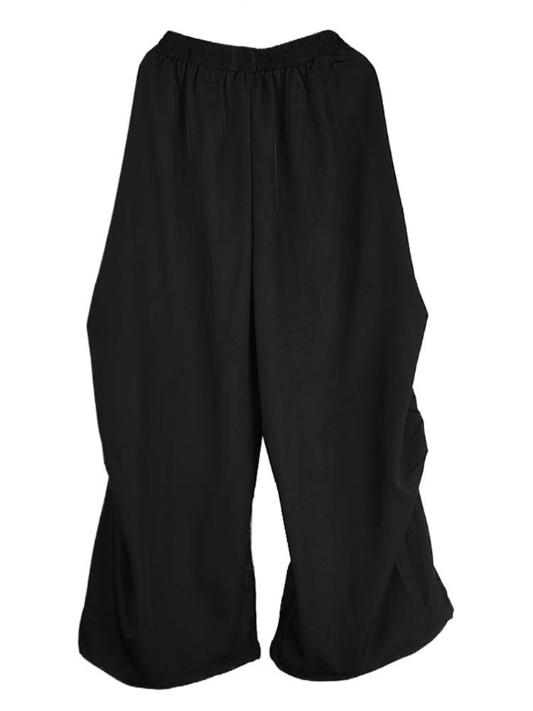 Xitao Široké kalhoty s elastickým pasem GYX1802