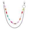 Catena per la vita bicolore a doppio strato, Accessorio unisex stile Hip Hop Streetwear per jeans