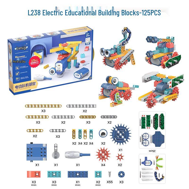Children's Rechargeable Electric Engineering Building Blocks - Interactive, Large Particle STEM Toys