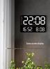 Multi-functional LED Wall Clock with Thermometer & Hygrometer - Large Display for Living Room