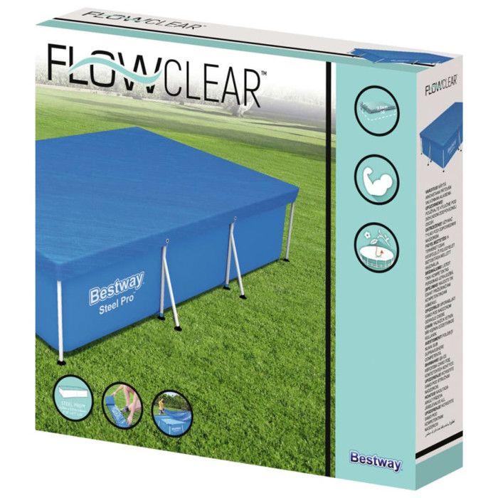 Bâche 4 saisons pour piscine Frame Pool rectangulaire - Bestway Flowclear - 300x201cm - Bleu