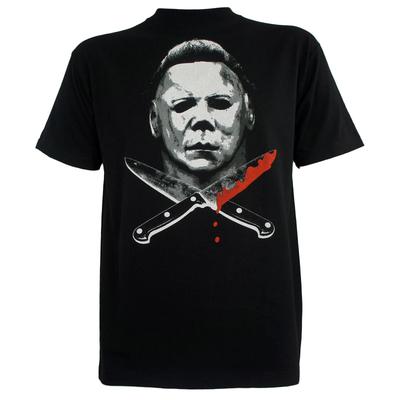 Maglietta Autentica HALLOWEEN Film Michael Myers Coltelli Faccia S M L XL 2XL NUOVA