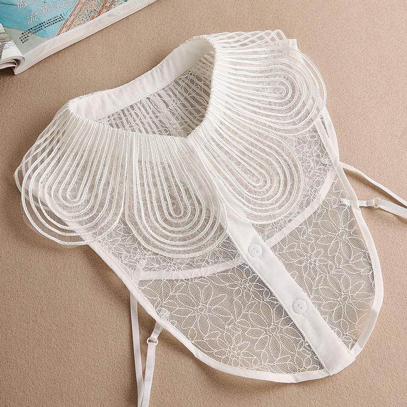 Perfekte Übereinstimmung Weißer Falscher Kragen Spitze Falscher Kragen Hemd Abnehmbare Kragen Für Frauen Falsche Bluse Halsbekleidung Bekleidungszubehör Nep Kragen