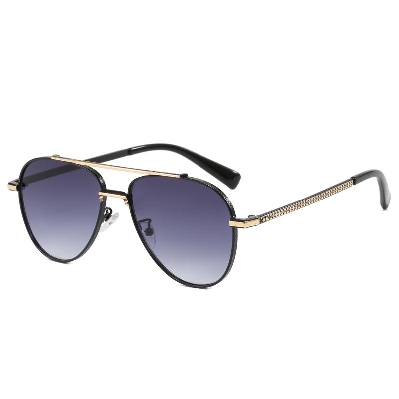 Custom Logo Punk Style Sunglasses with Large Frame UV Protection Eyeglasses Pilot Shades Custom Logo brand luxury sunglasses&Metal