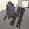 Women's Trendy Embroidered Velvet Hoodie & Wide-Leg Pants Set for Work, Casual, or Athletics