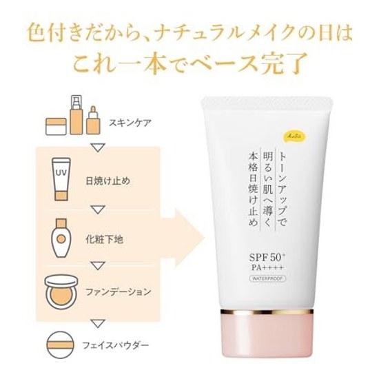 Sunscreen Makeup Base Cream 40g Face Non-Chemical Formula UV Absorber Free SPF50+ PA++++ Waterproof This One Product Skincare Dewy Skin Tone Gift PP