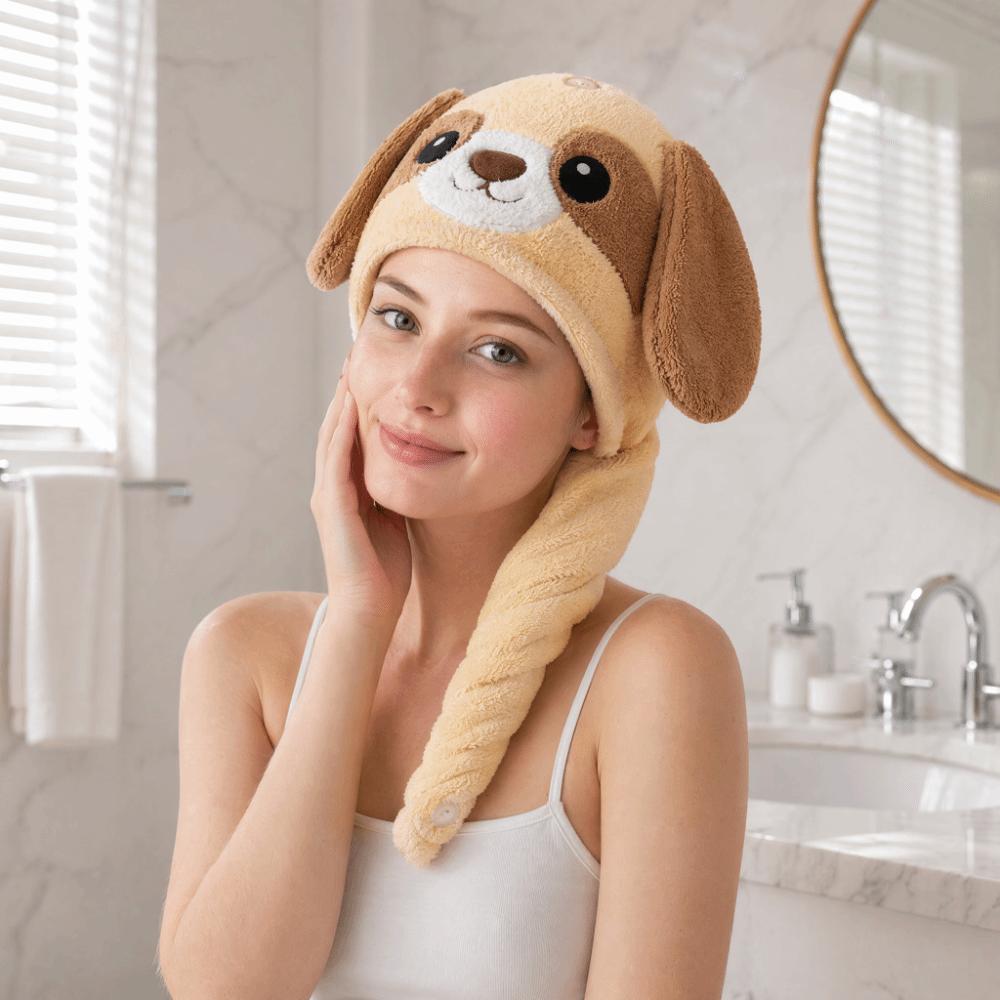 Absorbent Dry Hair Caps Soft Plush Shower Cap Cute Dry Hair Towel  Hair