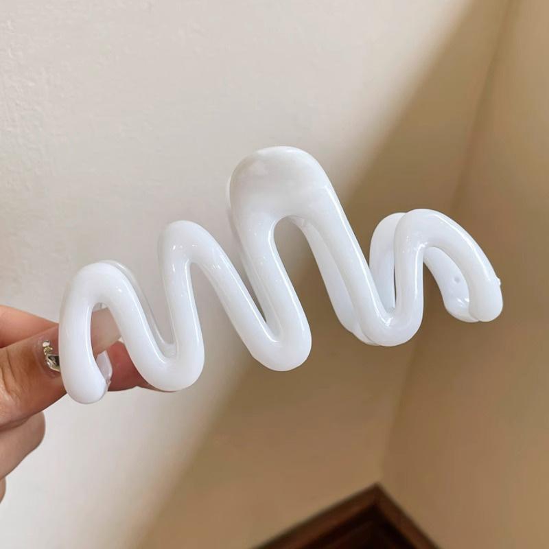 New Colorful Jelly Wave Hair Claw Hairpin Women Girls Fashion Design Korean Sweet Simple Irregular Hair Clip Headwear