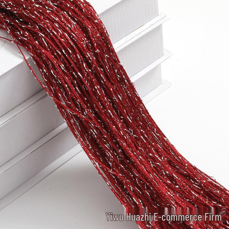 3m Wide Encrypted Silver Wire String Curtain with Tassel - Wedding Decoration & Ceiling Ring