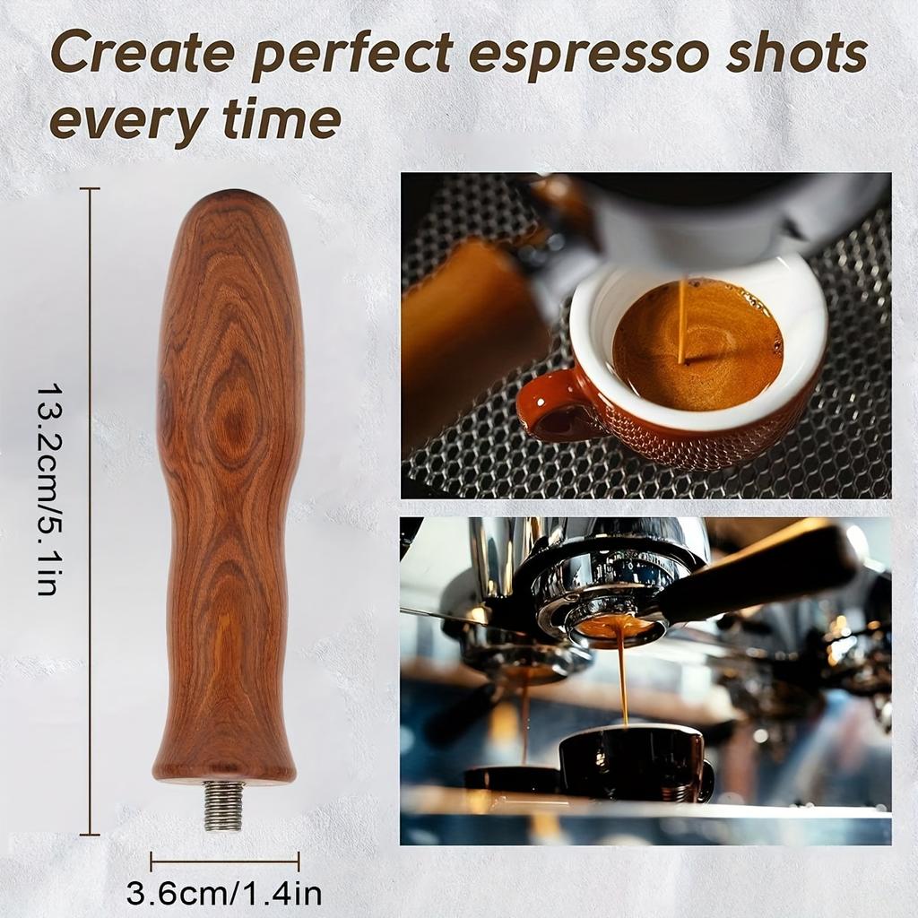 Coffee Portafilter Handle M10 Durable Wooden Coffee Filter Handle Solid Wood Filter Holder Handle Espresso Coffee Machine 3