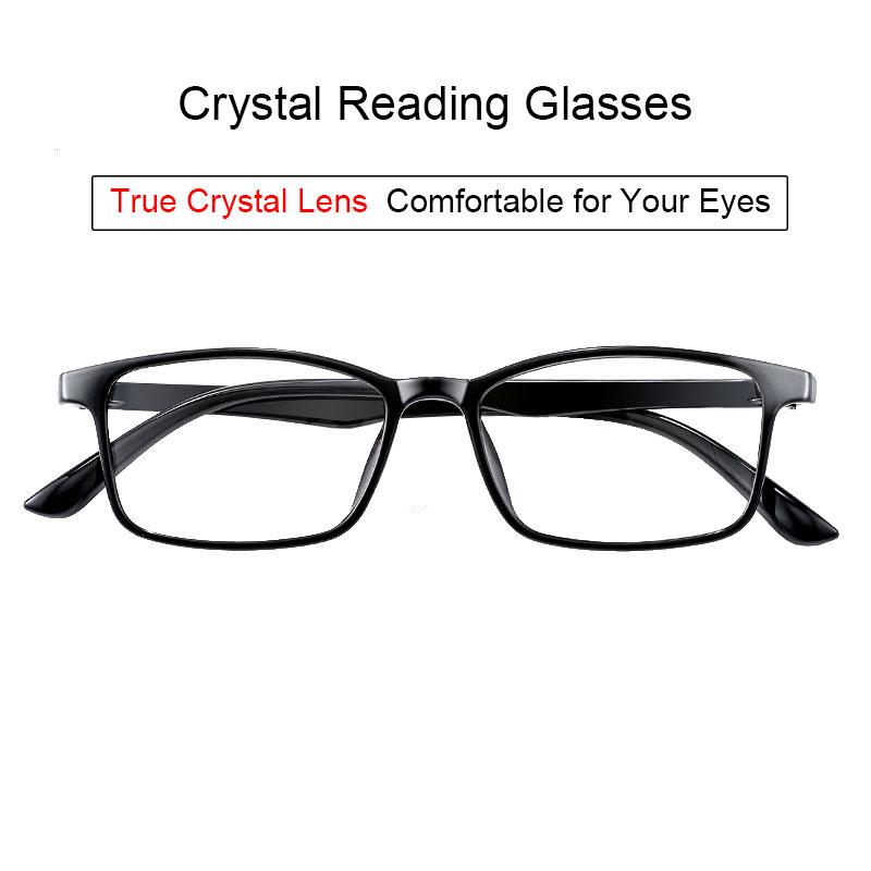 Crystal Reading Glasses For Men Women Anti Scratch Black Red