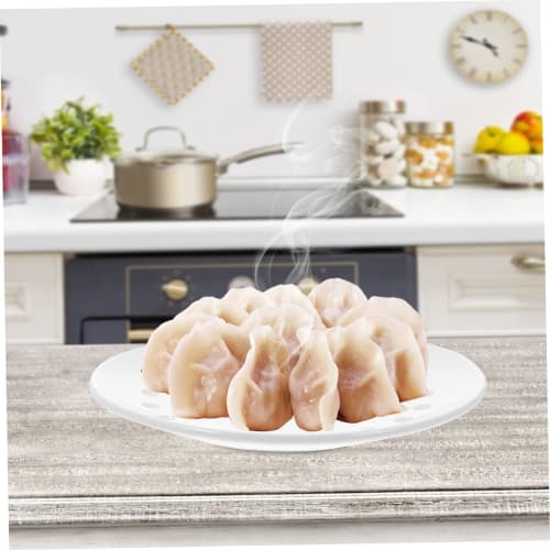 Operitacx Multi-Ceramic Steamer, Home Food Steamer with Steaming Plate, Food-Grade Heat-Resistant Cookware for Fish and Dumplings