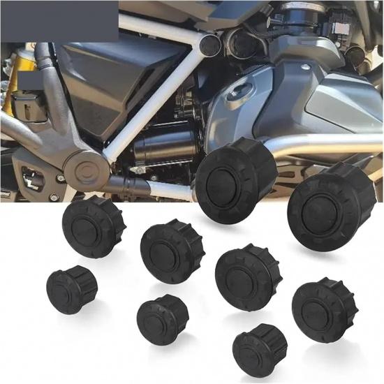 9PCS Frame Hole Cover Caps Plug Decor Compatible with R1250GS R 1250GS R 1250 GS R1250GS LC Adventure ADV R1250GSA 2019 20 Frame Cap Set