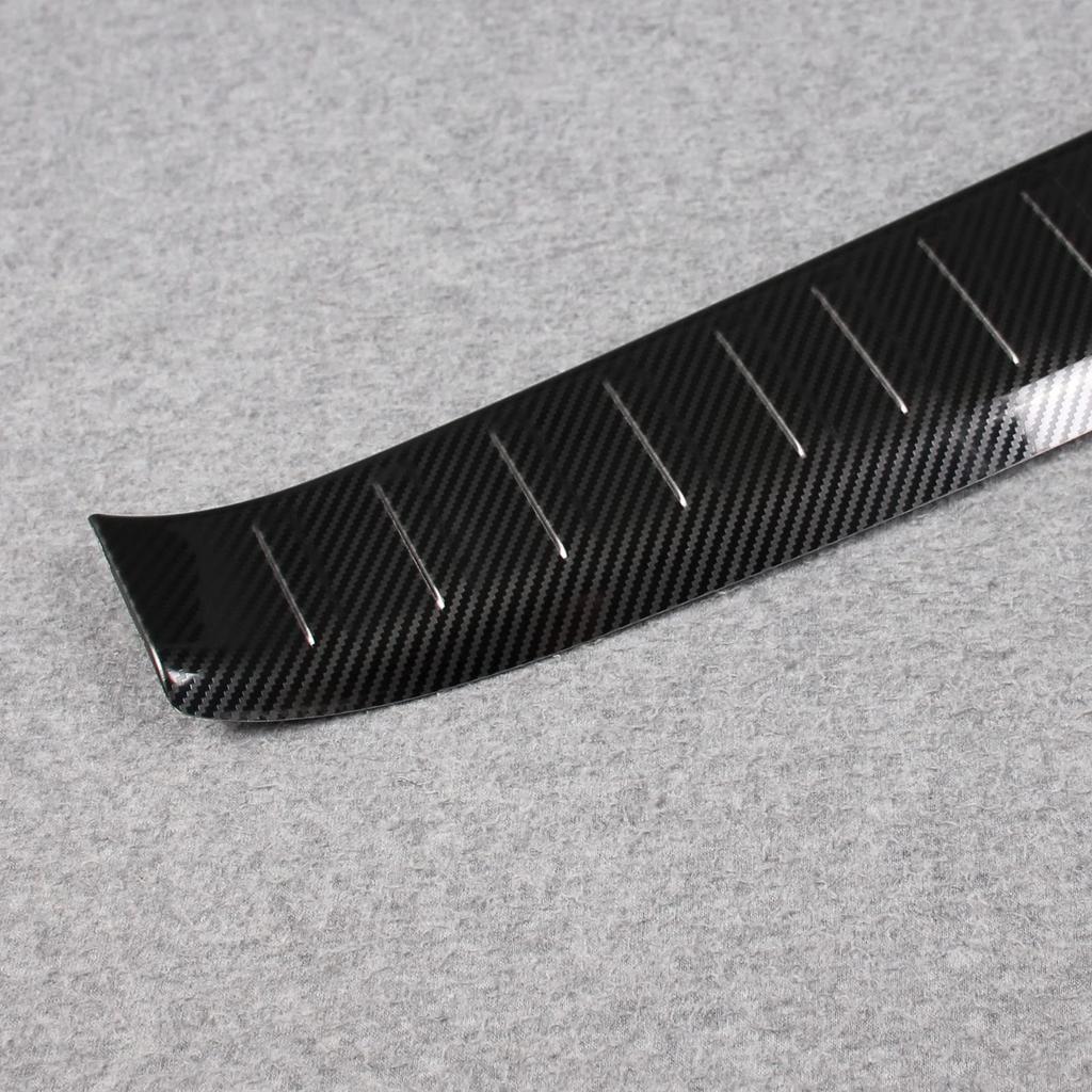 RUIQ Stainless Steel Interior Luggage Kicking Plate Rear Inner Scuff Guard Protective Designed Exclusively for the Nissan Serena Carbon Fiber