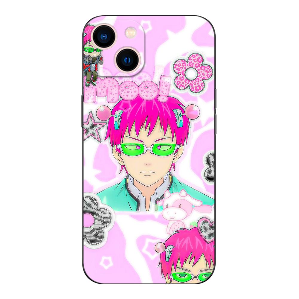 Black Tpu Case For OPPO A16 A16S A55 A94 F17 F19 Pro Reno 4 5 Lite 6 4G 5G saiki kusuo wallpaper