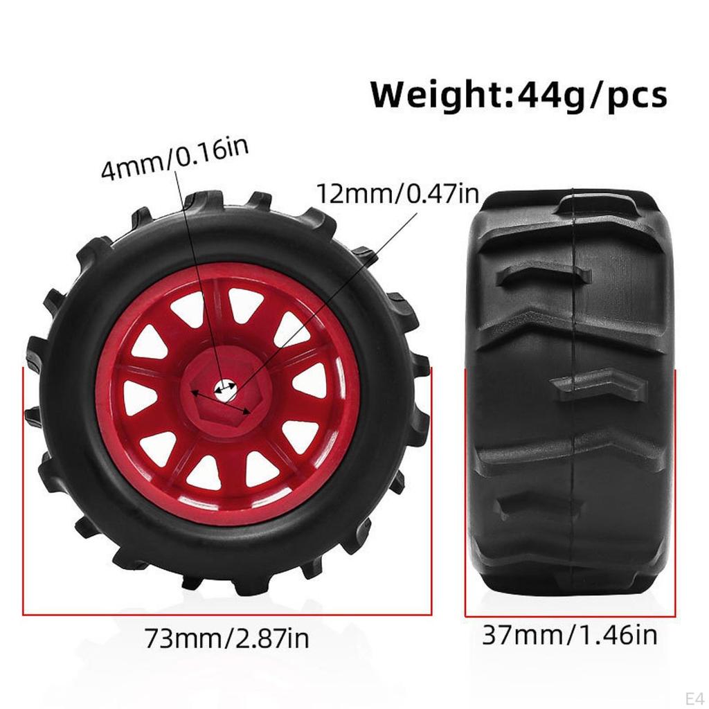 1/18 RC Car Tires Wheels Remote Control Sand Tire Easily Install