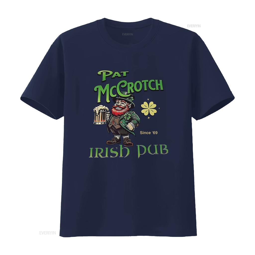 Pat Mccrotch Irish Pub St Patricks Day Dirty Adult Drink T Shirt S 4xl Vintage Washed Stylish Designer Clothes Unisex Versatile
