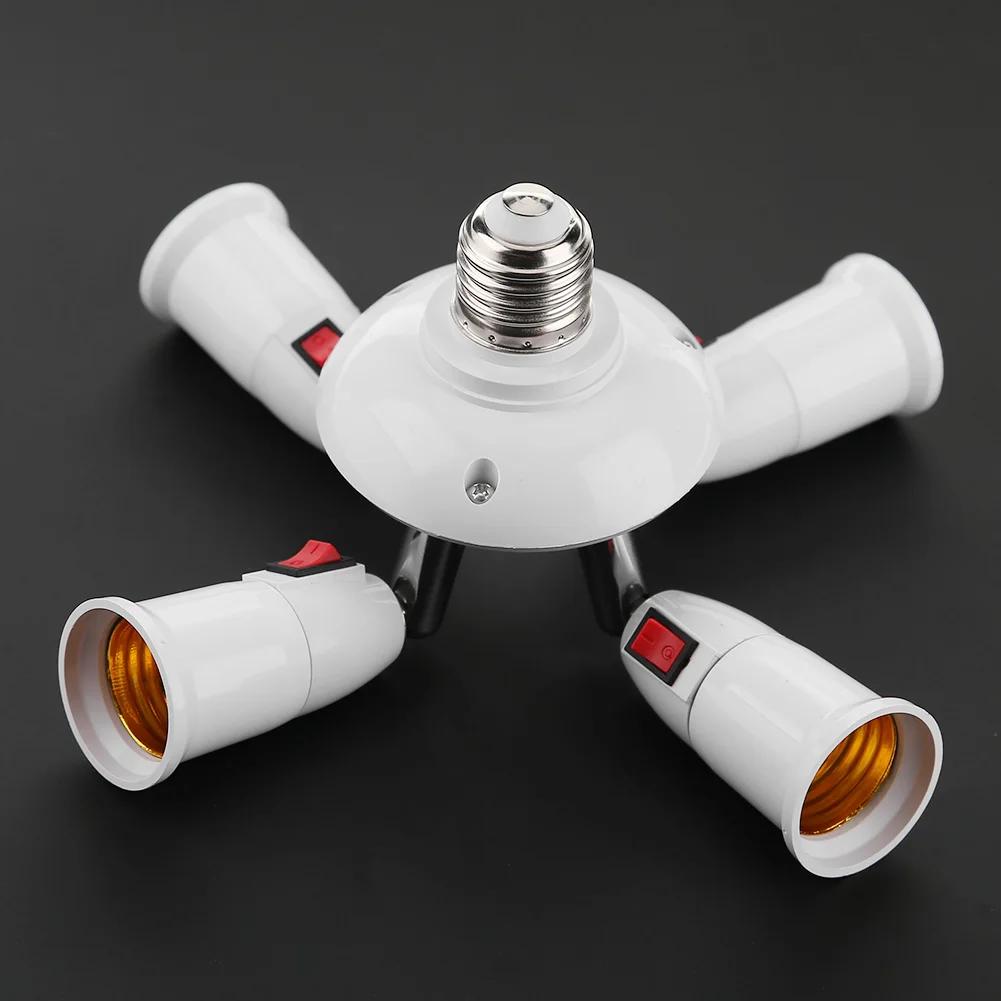 E27 2/3/4/5 In 1 LED Light Bulbs Converter Socket Adapter Standard Lamp Holder Base Converter for Home Commercial Lighting
