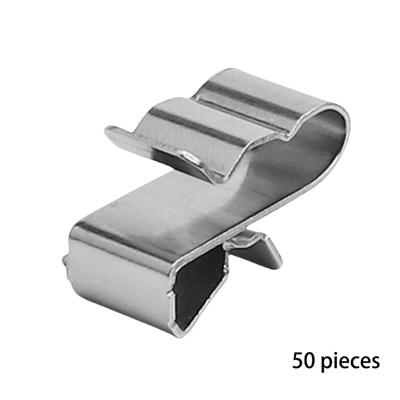 50Pcs Stainless Steel Electrical Clip Replacement Solar Panel Wire Clamp Cable Fastener Trailer Frame Wire Clamps