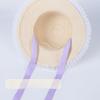 French Dome Lace Up Straw Hat Women Korean Ins Sweet and Cute Big Brimmed Sun Straw Hat Beach Vacation Beach Hat Women