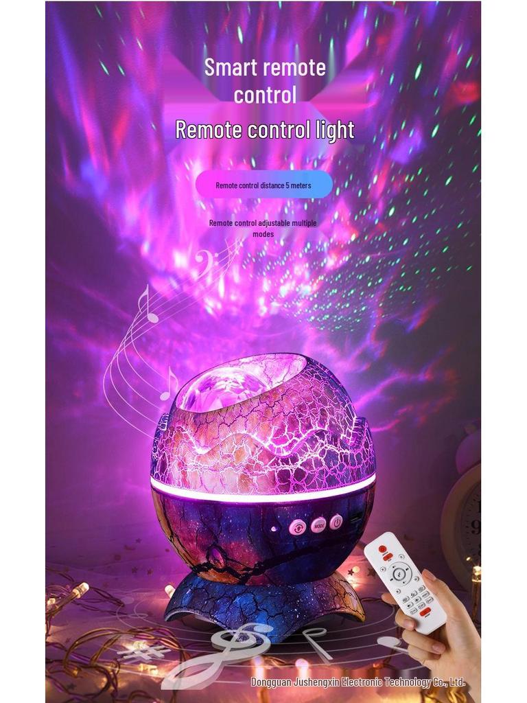 Dinosaur Egg Starry Sky Galaxy Projector with Bluetooth Music and Nebula Effects - Perfect Children's Gift