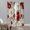 2pcs, Print Curtains 2D Print Glam Style Floral Print Twill Versatile Fabric (without Rod) Art Deco Festive Perfect for Bedroom,