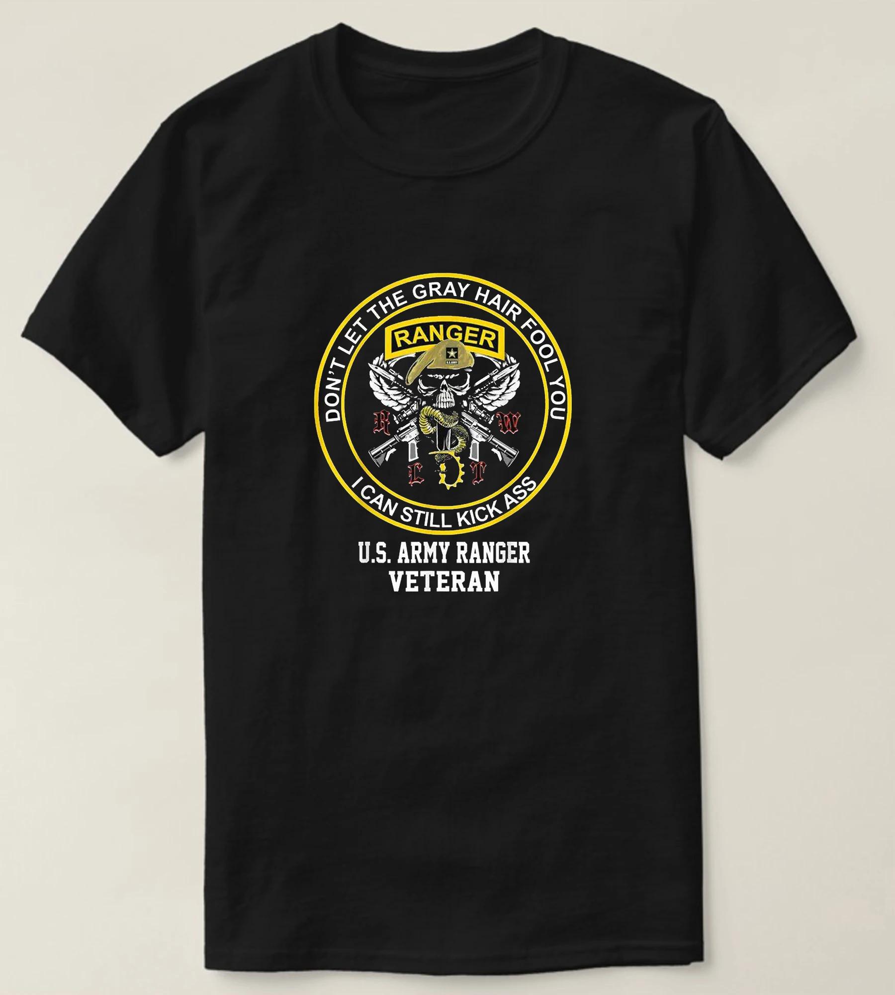

Don t Let Gray Hair Fool You. US Army Ranger Veteran T-Shirt 100% Cotton O-Neck Short Sleeve Summer Casual Mens T-shirt - Men... 5XL різнокольоровий