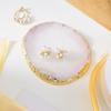 Resin Jewelry Tray for Women Creative Agate Pattern Earrings Holder Dish Exquisite Unique Decorative Ring Tray Perfect Gifts