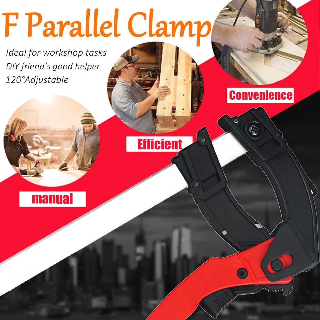 120° Adjustable Quick Grip F Clamp Wood Working Parallel Black Bar DIY Tool Kit 120° Adjustable Quick Grip F Clamp Wood Working Parallel Black Bar DIY Tool Kit