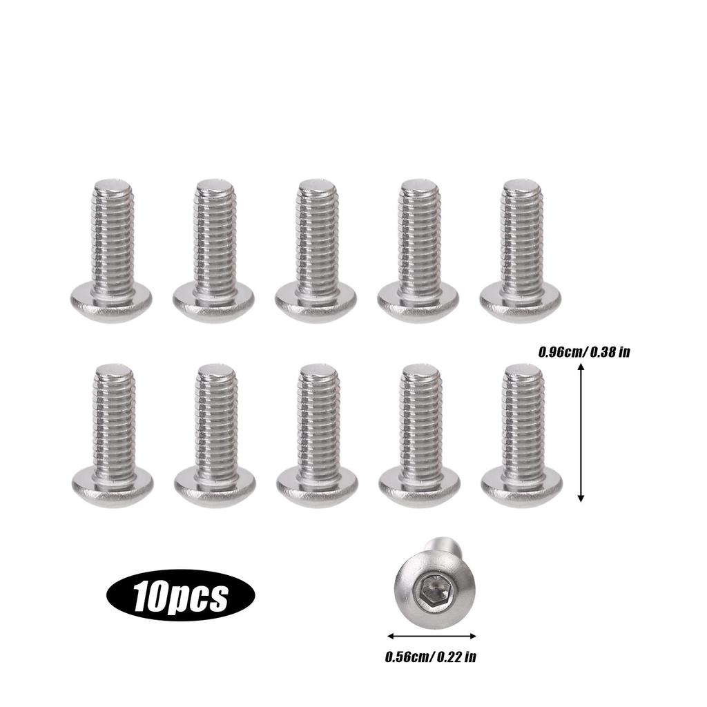 100/10x Inner Triangle Round Head Machine Tooth Screw Fastening Mechanical Thread Mushroom Head Screws Hexagon Socket Button