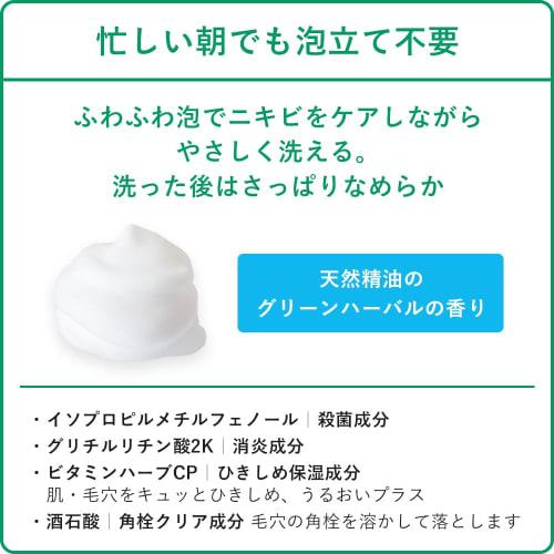 Hadabisei CHOI Foam Face Wash Medicated Acne Care 110g | Face Wash Foam Skin Care Rough Skin Dense Foam Sterilization Anti-inflammatory