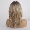 Cross-border Hot-selling Gradient Golden Eight-character Bangs High Temperature Wire Rose Net Headgear Machine Made Wig