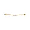 Titanium Chain Earring With White Zircon - Gold - Tsz-012 1.2/38/3
