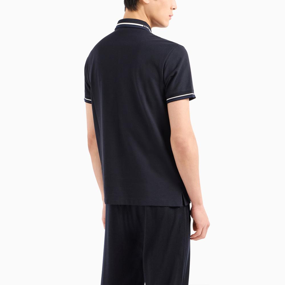 Emporio Armani Logo Placed Jersey Polo Shirt 3D1FM4-1JCYZ-09R7
