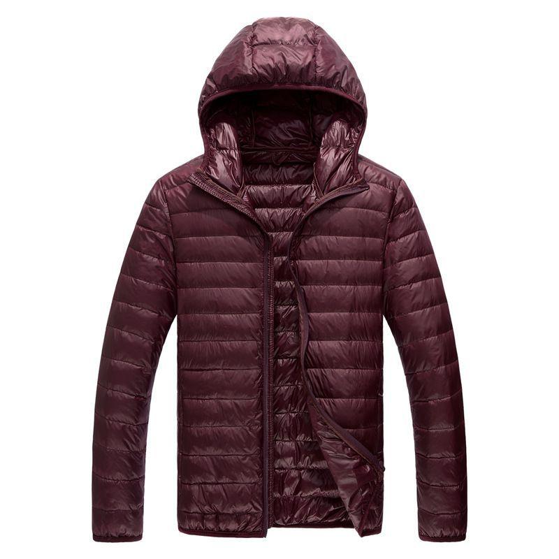 Men's Light and Thin Hooded Down Jacket Portable Large Size Couple Down Jacket