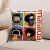 Mafalda Cartoon Cute Pillow Case Office Cushions Suitable For Sofa Car Bedroom Decorative Cushion Cover