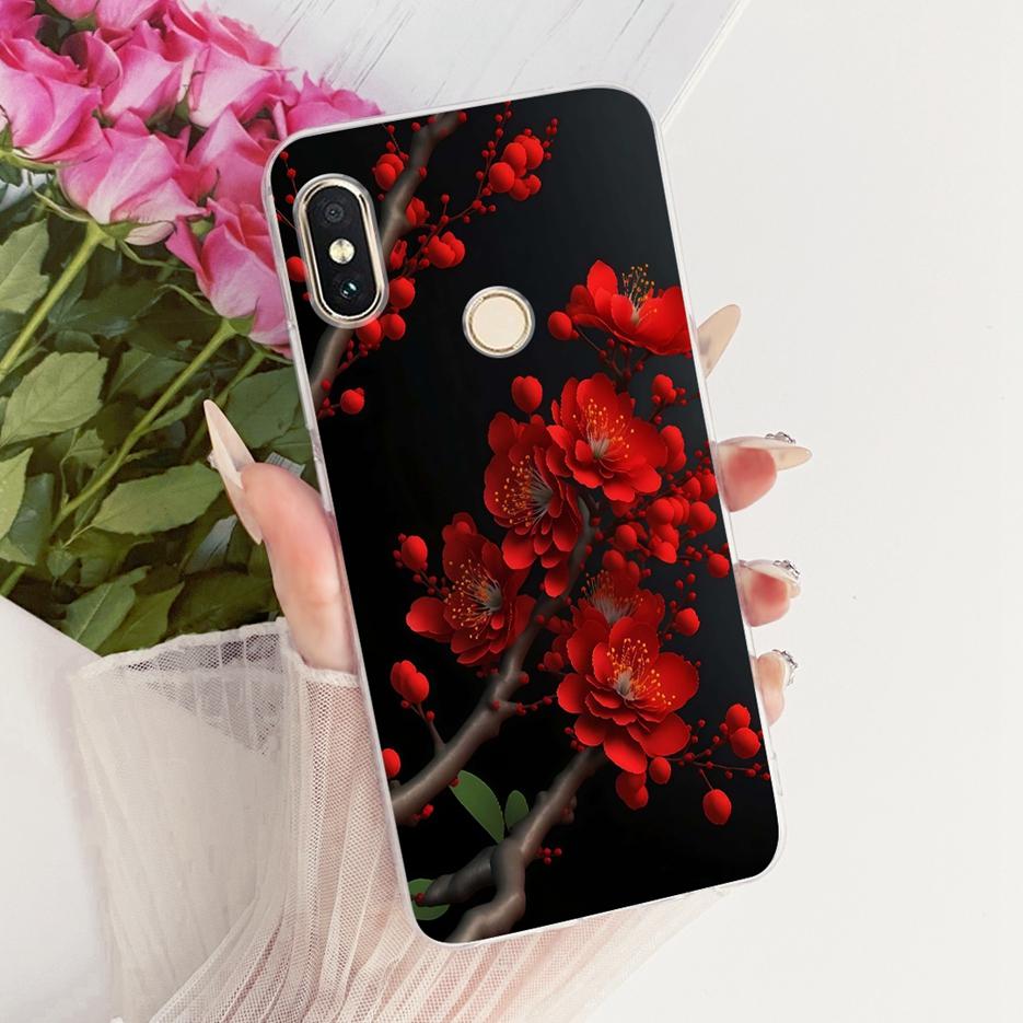 For Xiaomi Redmi Note 6 Pro Case Luxury Butterfly Tree Painted Cover Soft Silicone Case For Xiaomi Mi A2 Lite Redmi 6 Pro Fundas