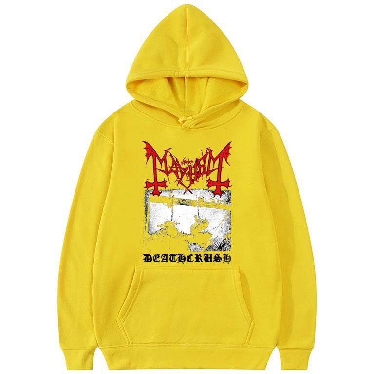 Mayhem Deathcrush Hoodie Music Rock Band Print Streetwear Unisex Women Hip Hop Fashion Sweatshirts Oversized Hoodie Male Tracksuits