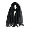 New Solid Color Pashmina Scarf Tasels Shawl For Woman Autumn Winter Scrves Lady Fashion Wraps Cashmere Wool Muffler Bandelet