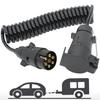 1pcs Trailer Extension Cable Spring Wire Connection Accessories Plug to Connectors Line Trailer Cables 7 Pin Male Female X2U7