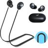 NOUKAJU Anker Soundcore Space A40 Neck Silicone Earphone Wireless Headphone Loss Prevention Easy Anker Soundcore Space A40 Strap Strap, Strap, Strap,