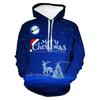 Christmas Halloween Cat Selfie 3D Print Hoodie Couples Casual Loose Fit