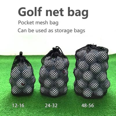 Golf Mesh Bag Large Capacity Balls Carrying Mesh Bag Golf Wear-resistant Black Holder for Golf