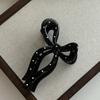 Black White Bowknot Hair Claw for Women Korean Elegant Bow Hair Clips Crab Hairpins Barrette Girl Hair Accessories