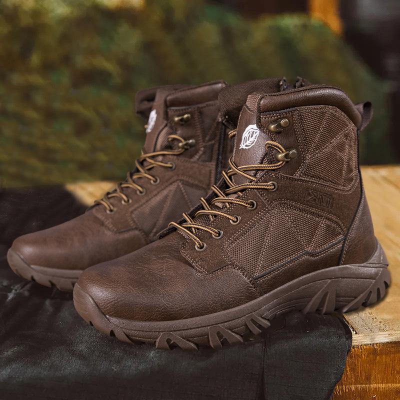 

Импортная торговля, новые походные ботинки для мужчин, большие размеры, дышащая обувь для кемпинга, походов по пустыне, бездорожью, военные ботинки 39 коричневый