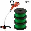 3 PEÇAS Carretel e Linha Para Black & Decker GL7033 GL8033 GL9035 Roçadora A6482 Fio de Aparador Retangular/quadrado Fio de Grama Espiralado